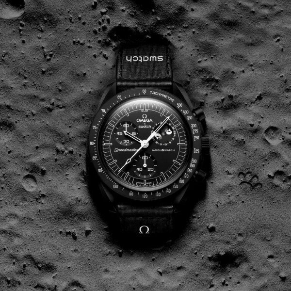 OMEGA X SWATCH MISSION TO MOON FULL BLACK PRIMIUM QUALITY WATCH