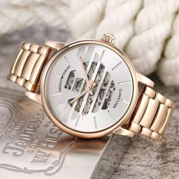 EMP ARMN MECCANICO [WHITE / ROSE GOLD] 1809025