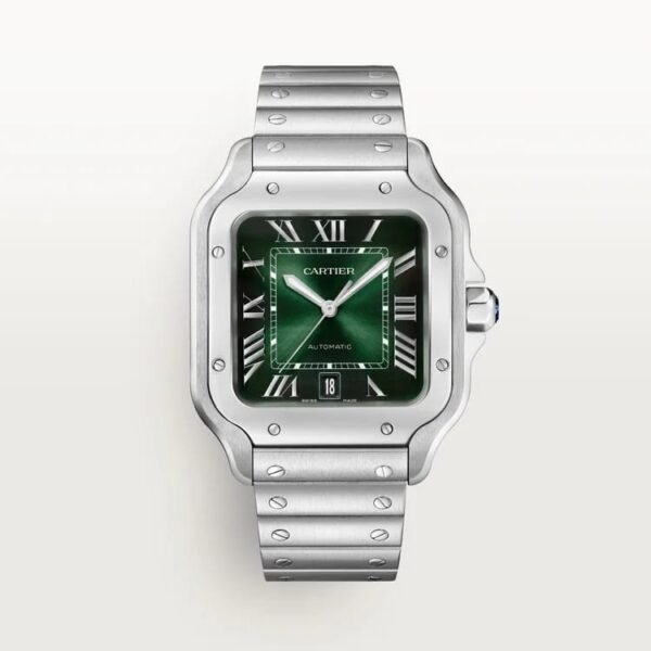 Cartier Santos Automatic – Iconic Luxury Square Watch (GREEN)