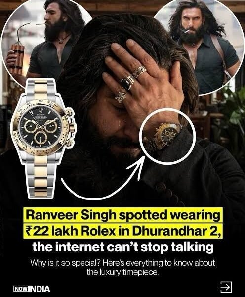 Rolex Cosmograph Daytona Yellow Gold – PREMIUM AUTOMATIC (DHURANDAR 2-RANVEER SINGH) NEWLY LAUNCHED